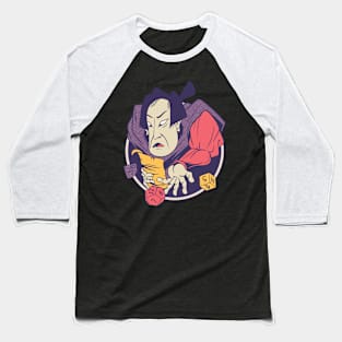 Samurai Rolling Dice Baseball T-Shirt